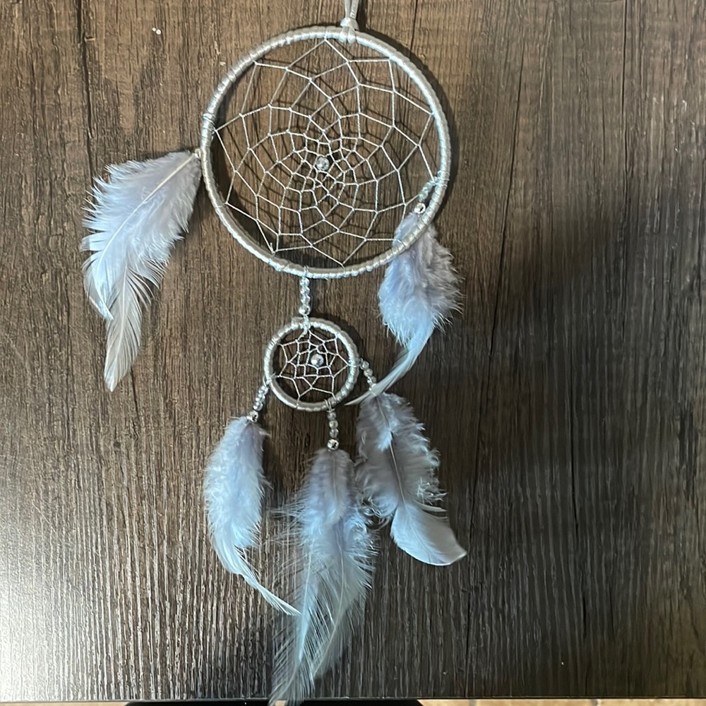 Silver dream catcher
